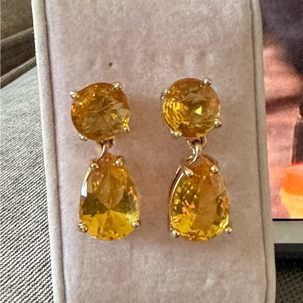 kate spade golden drop earrings